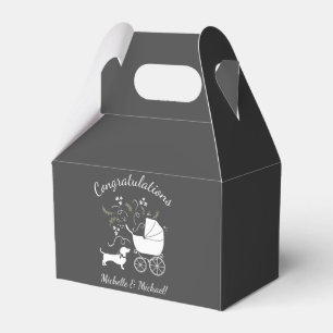 Dachshund Weiner Dog Baby Shower Gender Neutral Favour Box