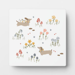 Dachshund Weiner Dog Lovers Wildflower Wall Art Plaque