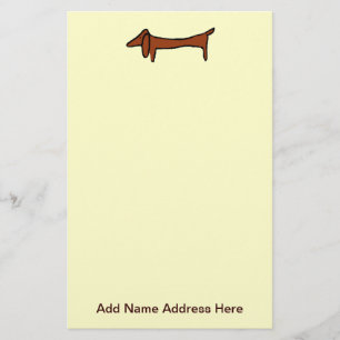 Dachshund Weiner Dog Stationery