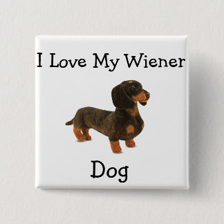 Dachshund Weiner Dog T-Shirt Button