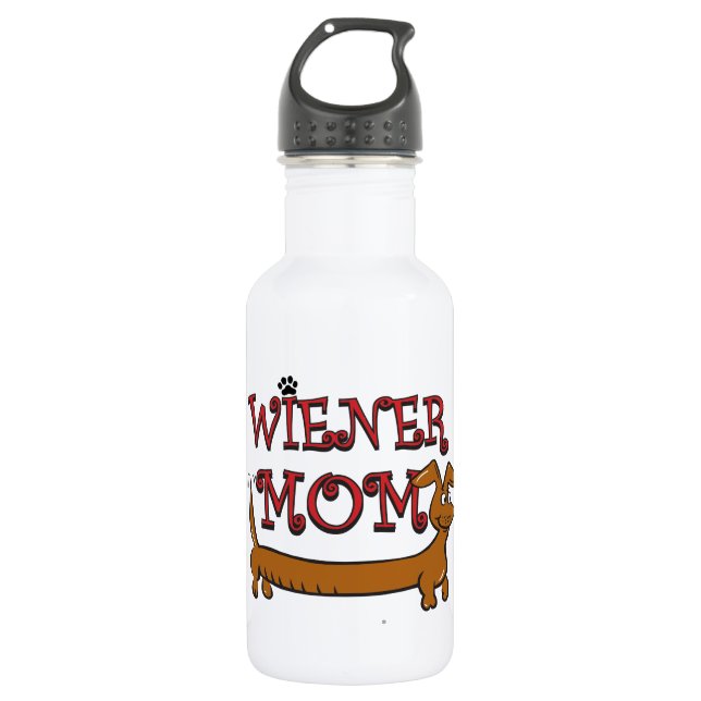 Dachshund Weiner MOM 532 Ml Water Bottle (Front)