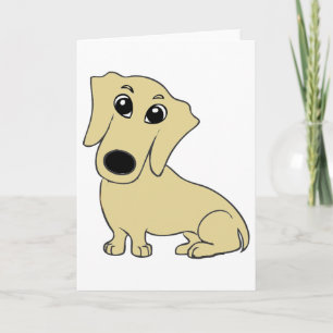 dachshund wheaton cartoon card