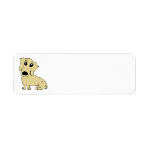 dachshund wheaton cartoon return address label