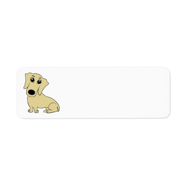 dachshund wheaton cartoon return address label (Front)