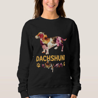 Dachshund Whisperer Flower Dog Sweatshirt