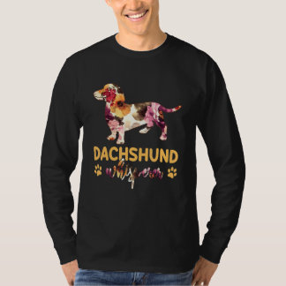 Dachshund Whisperer Flower Dog T-Shirt