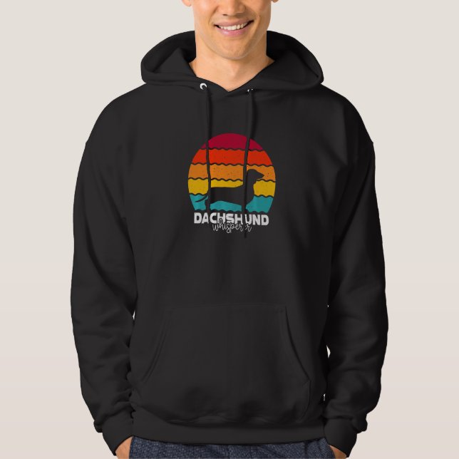 Dachshund Whisperer Retro Premium Hoodie (Front)