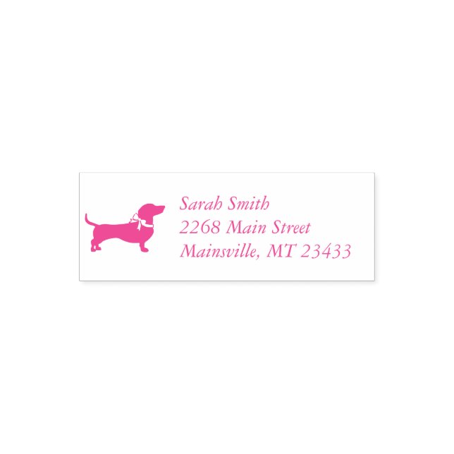 Dachshund Wiener Dog Baby Shower Pink Girl Self-inking Stamp (Design)
