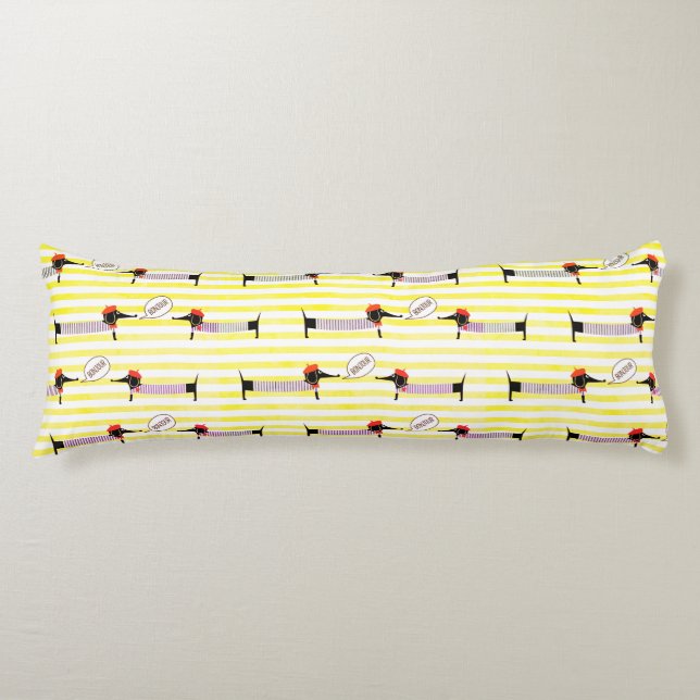 Dachshund Wiener Dog Bonjour Body Cushion (Front)
