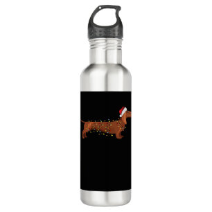 Dachshund Wiener Dog Christmas Light Essential T-S 710 Ml Water Bottle