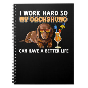 Dachshund Wiener Dog Funny Dachshund ShirtDachshun Notebook
