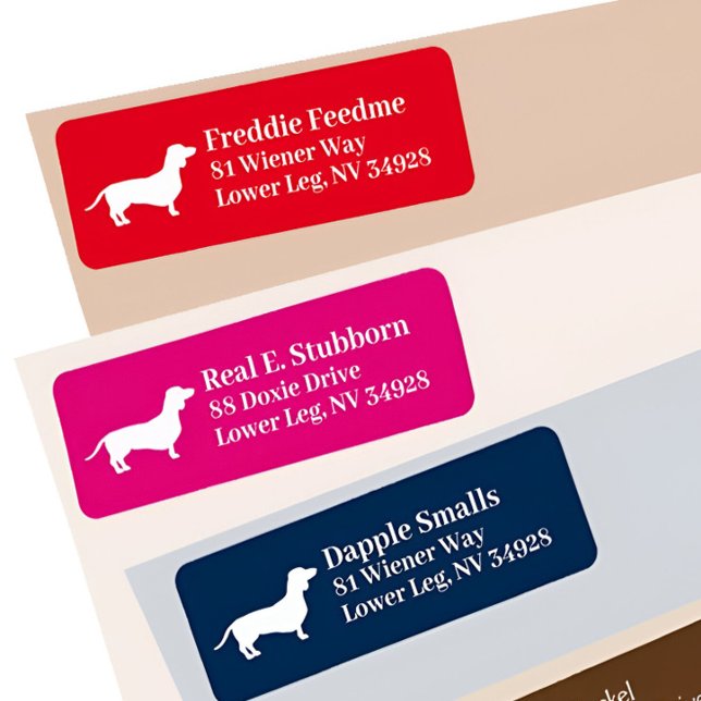 Dachshund Wiener Dog | Hot Pink Address Labels (Creator Uploaded)