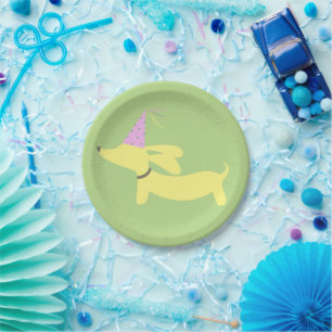 Dachshund Wiener Dog Party Paper Plate