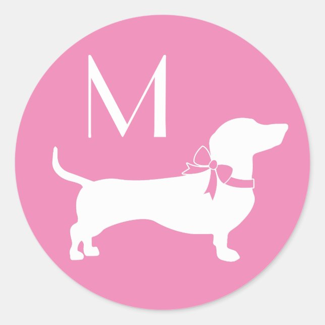 Dachshund Wiener Dog Puppy Classic Round Sticker (Front)