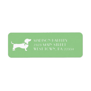 Dachshund Wiener Dog Puppy Label Return Address Label