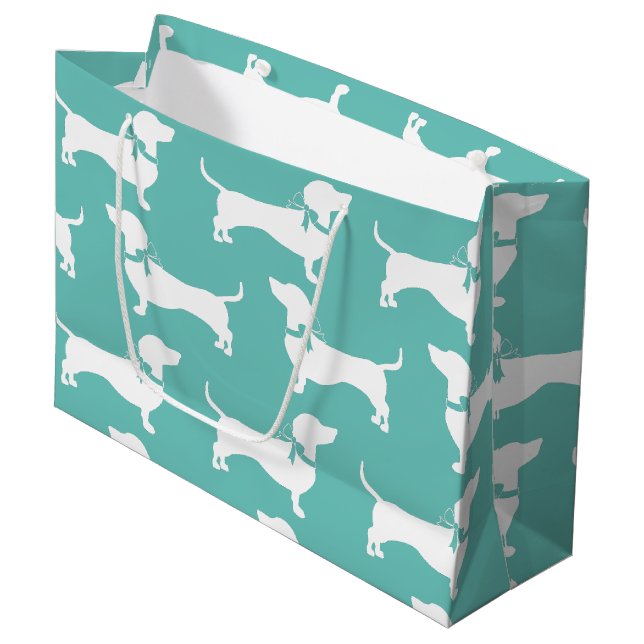 Dachshund Wiener Dog Puppy Large Gift Bag (Front Angled)