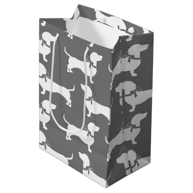 Dachshund Wiener Dog Puppy Medium Gift Bag (Front Angled)