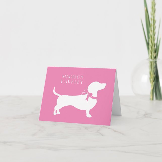 Dachshund Wiener Dog Puppy Note Card (Front)