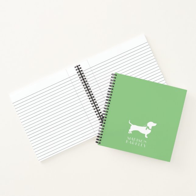 Dachshund Wiener Dog Puppy Notebook (Inside)