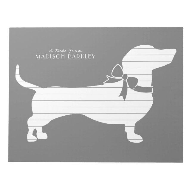 Dachshund Wiener Dog Puppy Notepad (Front)