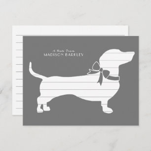 Dachshund Wiener Dog Puppy Thank You Card