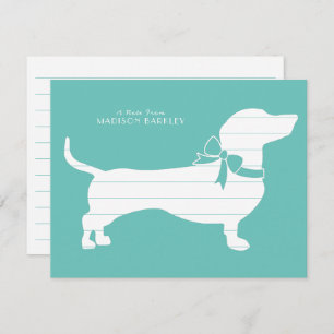 Dachshund Wiener Dog Puppy Thank You Card