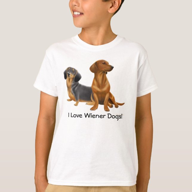 Dachshund Wiener Dogs Kids T-Shirt (Front)