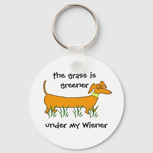 Dachshund Wiener Key Ring (Front)