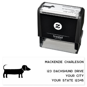 Dachshund Wiener Sausage Dog Address Self-inking Stamp