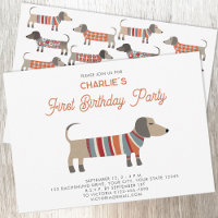 Dachshund Wiener Sausage Dog First Birthday Party