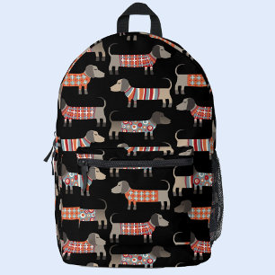 Dachshund Wiener Sausage Dog Printed Backpack