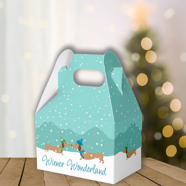 Dachshund Wiener Wonderland Christmas Gift Box (Dachshund Wiener Wonderland Christmas gift boxes)