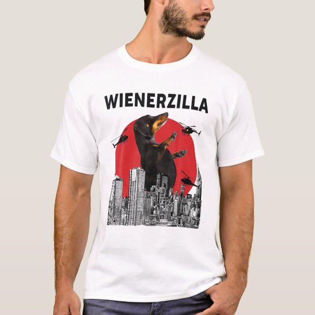 Dachshund Wienerzilla T-Shirt (Front)