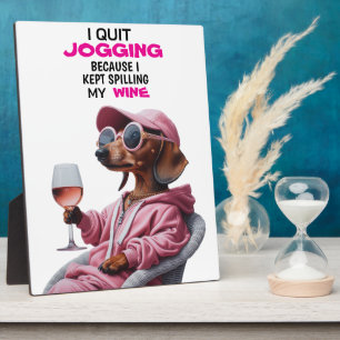 Dachshund Wine Drinker Plaque
