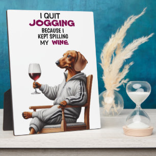 Dachshund Wine Drinker Plaque