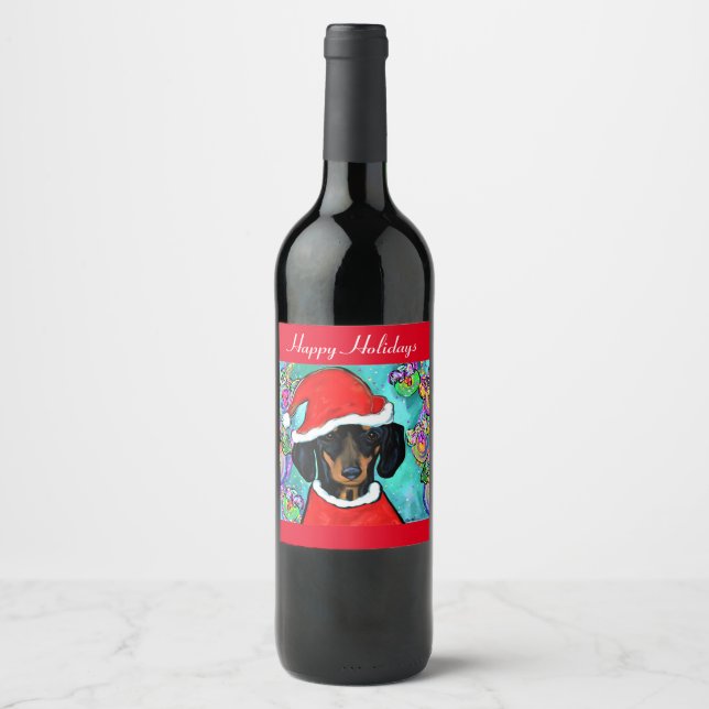 DACHSHUND WINE LABEL (Front)