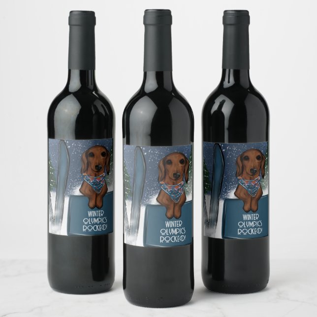 DACHSHUND  WINE LABEL (Bottles)