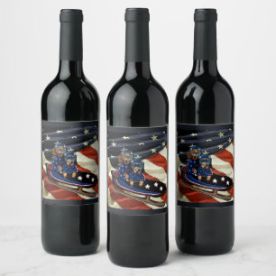DACHSHUND WINE LABEL