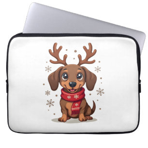 Dachshund Winter Joy Laptop Sleeve