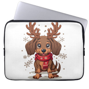 Dachshund Winter Joy Laptop Sleeve
