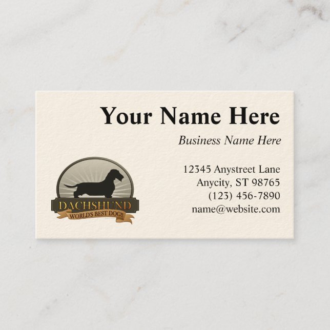 Dachshund [Wire-haired] Business Card (Front)