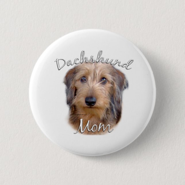 Dachshund (wirehaired) Mum 2 6 Cm Round Badge (Front)