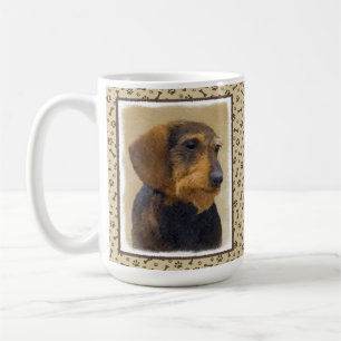 Dachshund (Wirehaired) Painting Original Dog Art Coffee Mug
