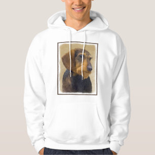 Dachshund (Wirehaired) Painting Original Dog Art Hoodie