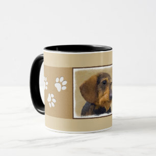 Dachshund (Wirehaired) Painting Original Dog Art Mug