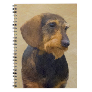 Dachshund (Wirehaired) Painting Original Dog Art Notebook