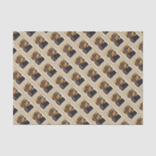 Dachshund (Wirehaired) Painting Original Dog Art Tissue Paper