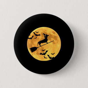 Dachshund Witch Dog Halloween 6 Cm Round Badge