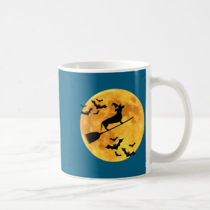 Dachshund Witch Dog Halloween Moon Broomstick Broo Coffee Mug