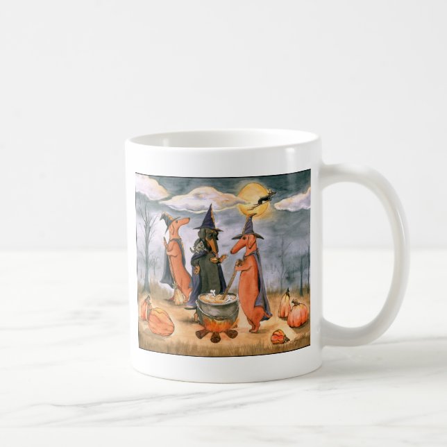 Dachshund Witches Coffee Mug (Right)